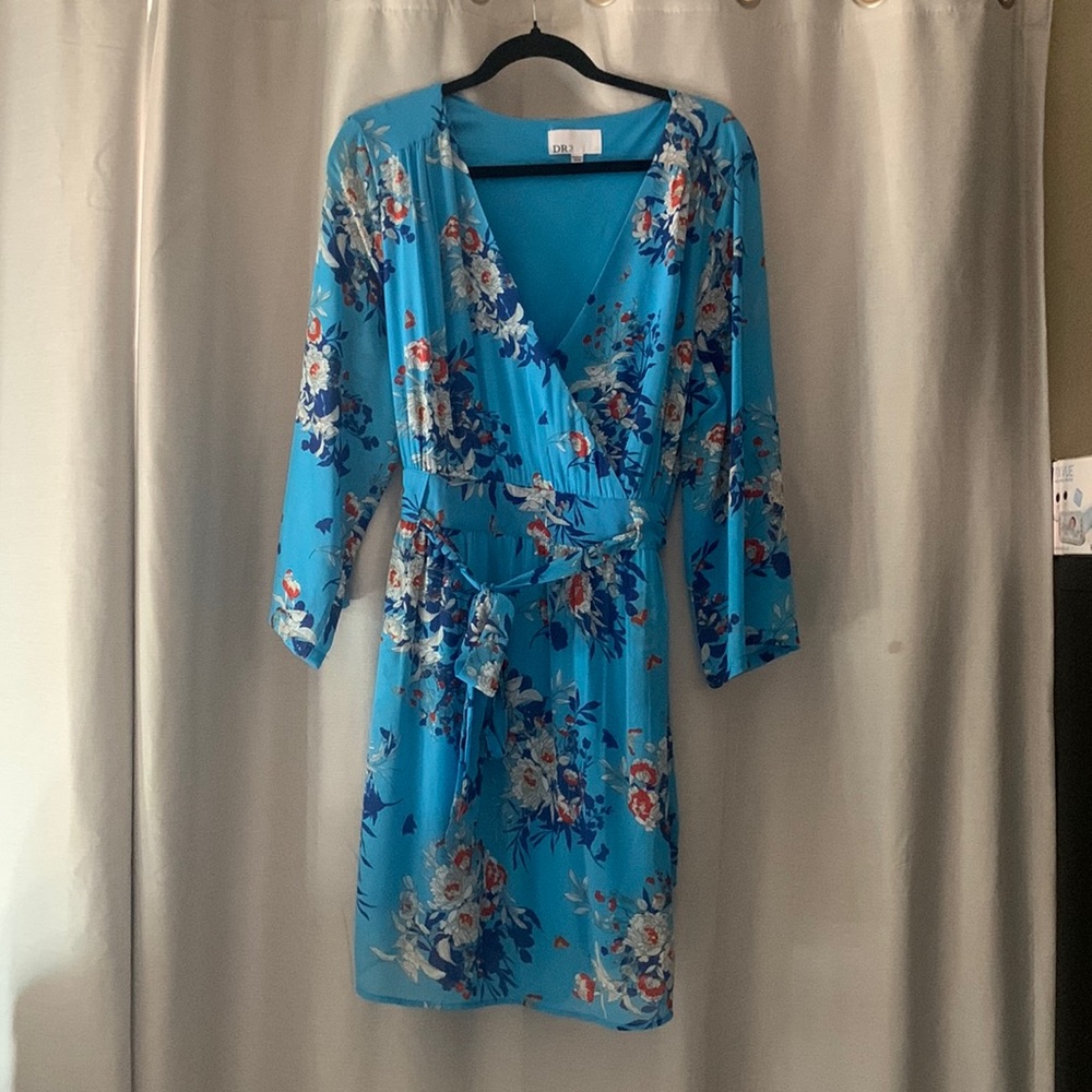 Blue floral dress